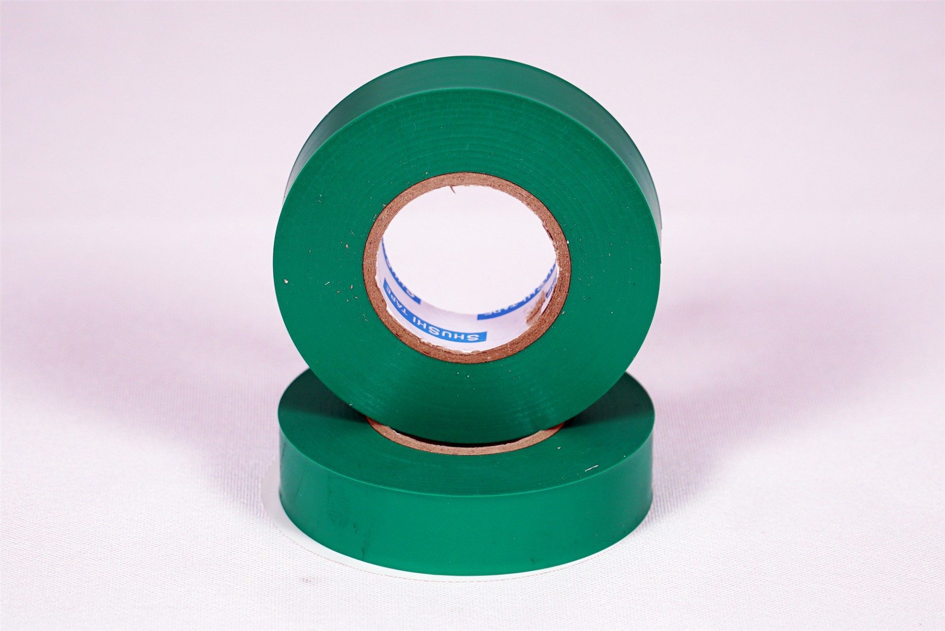 Green Color Vinyl Tape Flame Retardant Insulation Electrical Tape Shining Surface